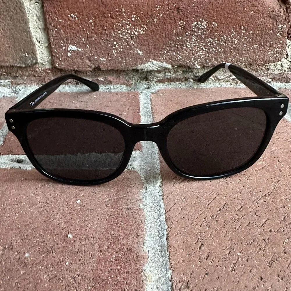Oscar de la Renta Black Square Sunglasses Dark Tint Designer Shades NEW